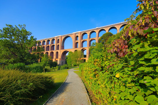 Göltzschtalbrücke im Vogtland in Deutschland - Goeltzsch Viaduct railway bridge in Germany - Worlds largest brick bridge