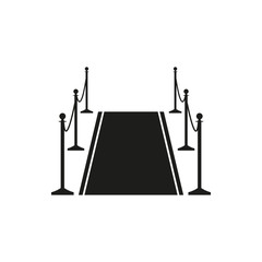 Red carpet icon. Simple vector illustration on white background