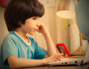 boy with computer