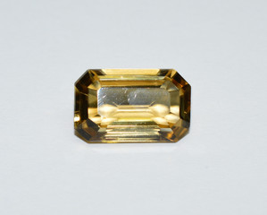Citrine facet cut gemstone
