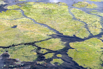 Aerial view of Loire river in Blois, France. Nature background.