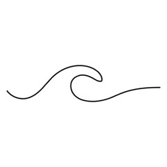 Water Wave Icon - Isolated On White Background. Vector Illustration, Graphic Design. For Web, Websites, Print Material