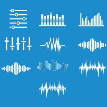 sound wave icon vector design symbol
