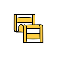 film icon yellow hand drawn design