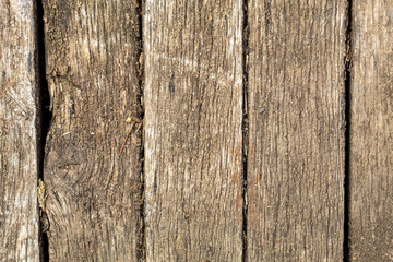 Old Weathered Brownish Wooden Planks