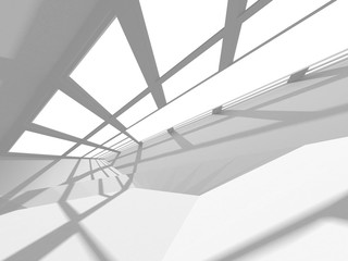 Obraz premium Futuristic White Architecture Design Background