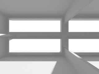 Futuristic White Architecture Design Background