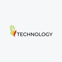 Abstract technology logo template. Colorfull, Gradient.