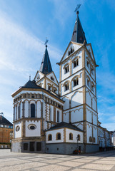 Fototapeta na wymiar The romanic St. Severus church of 1236 in Boppard, Rhineland-Palatinate, Germany, Europe