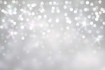 Silver bokeh background