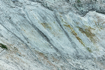 View of the mountain cliffs at autumn evening time.