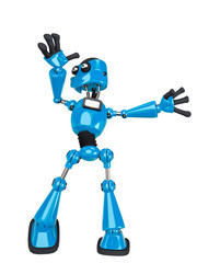Fototapeta premium robot cartoon dancing