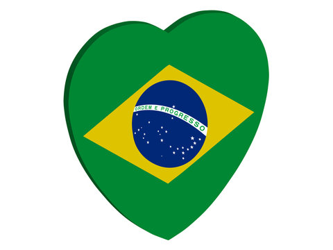 3D Flag of Brazil Vector illustration eps 10