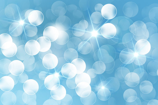 Elegant bokeh in blue background	