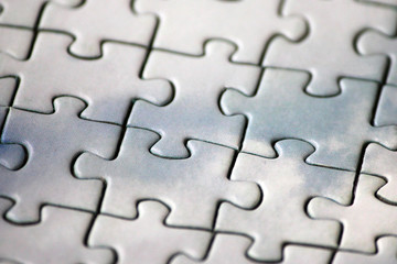 Blank puzzle with blue tint