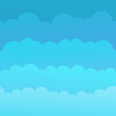 Cloud simple sky. Vector flat graphic design illustration