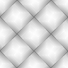 Vector geometric seamless pattern. Modern geometric background. Lattice with squares from stripes.