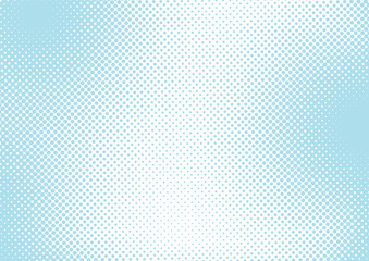 Baby blue pop art background in retro comic style with halftone dots design, vector illustration eps10