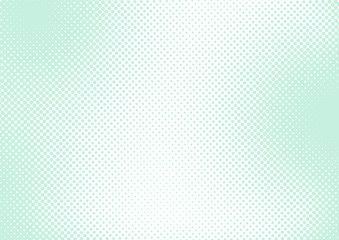 Pastel green and white pop art background in retro comic style with halftone dots design, vector illustration eps10