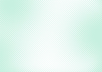 Pastel green and white pop art background in retro comic style with halftone dots design, vector illustration eps10