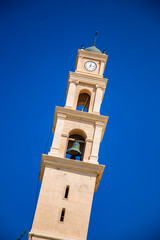 Tower with bells of St. Peter's Church, Jaffa.