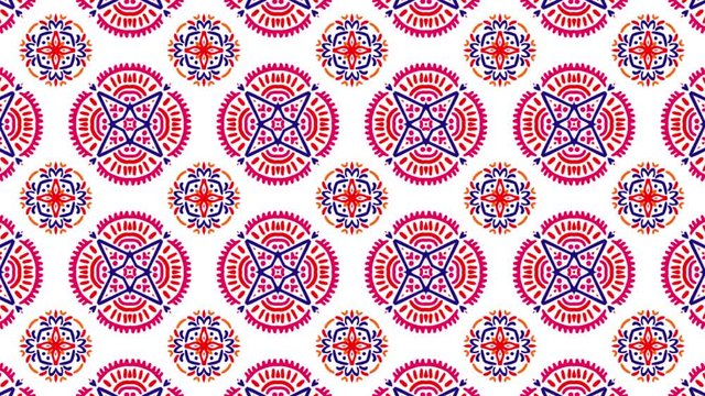 Optical tile moving ethnic symbols