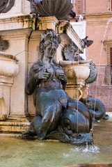 Fototapeta na wymiar Neptune fountain, Bologna