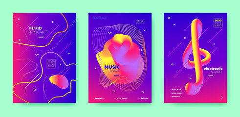 Neon Dj Layout. Electronic Sound. Colorful 