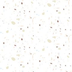 Seamless pattern hand crafted white terrazzo texture vector.