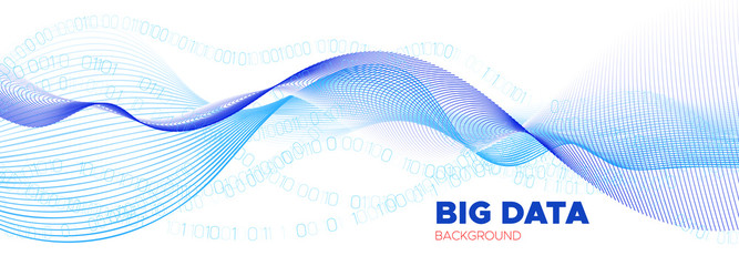 Matrix Codes. White Binary Background. Blue 