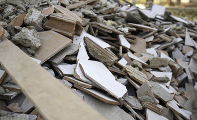 Tile debris