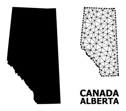 Solid and Carcass Map of Alberta Province