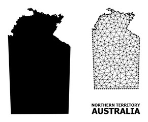 Solid and Mesh Map of Australian Northern Territory