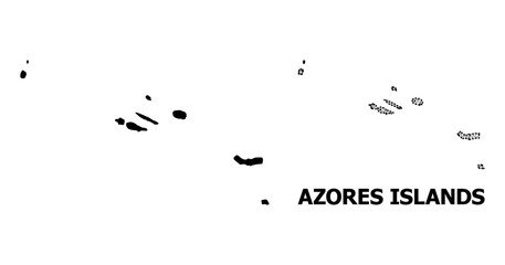Solid and Carcass Map of Azores Islands