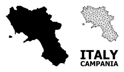 Solid and Mesh Map of Campania Region