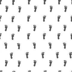 Set of steps in different shoes in black. Repeating pattern