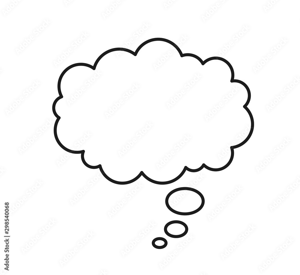 Poster empty speech bubble, chat sign, thought - stock vector