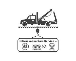 tow truck vector icon logo design