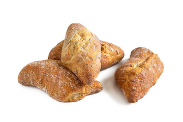 Four rolls with a crispy crust