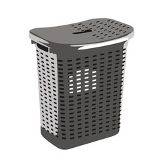 laundry basket realistic vector illustration isolated