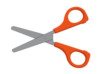 Scissors realistic vector illustration isolated