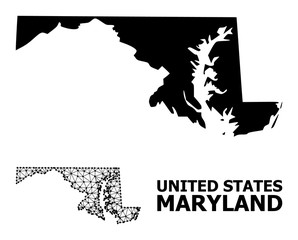 Solid and Mesh Map of Maryland State
