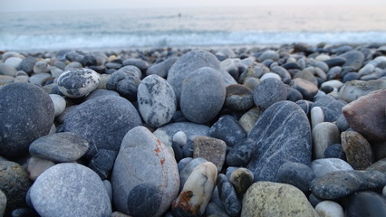 piter, beach, stein, kies, fels, kies, natur, beschaffenheit, fels, abstrakt, glatt, meer, dekor,...