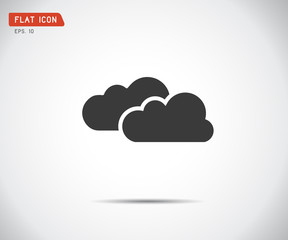 Flat Cloud icon, abstract logo, Vector illustration