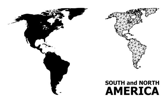 Solid and Carcass Map of South and North America