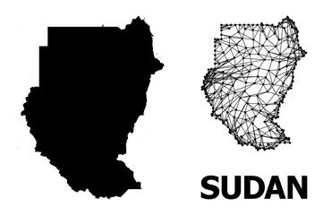 Solid and Mesh Map of Sudan