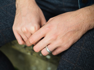 Young male hands