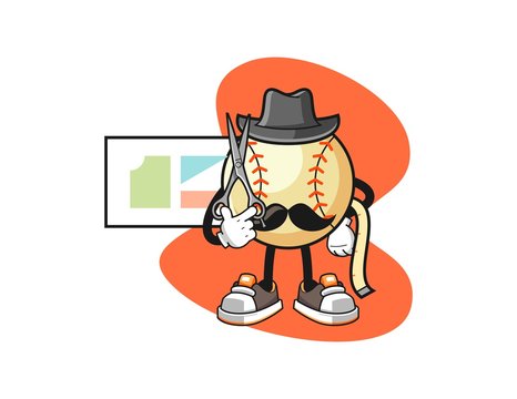 Baseball fashion designer cartoon. Mascot Character vector.
