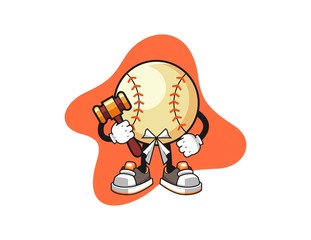 Baseball judge cartoon cartoon. Mascot Character vector.