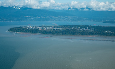 Aerial view of  Vancouver Bay